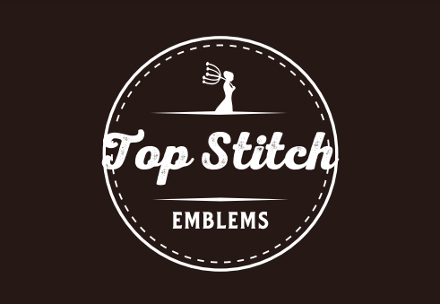 Top stitch emblems logo